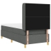 Cama con somier y colchón  Gris Oscuro 100x200 cm Tela