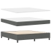 Cama de Caja de Resortes  Gris Oscuro Super King Tela