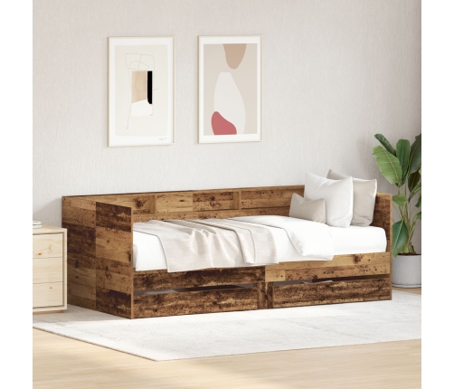 Cama Nido  con Cajón Madera Vieja Madera Elaborada 75 x 190 cm