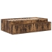 Estructura de Cama de Almacenamiento Roble Ahumado Madera Maciza
