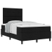 Cama con Base  con Colchón Negra 120x200 cm Tela