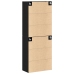 Armarios  2 pcs Negro Roble 69,5x34x180 cm Madera ingenierizada