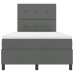 Cama con Somier con Colchón Gris Oscuro 120x200 cm Tela