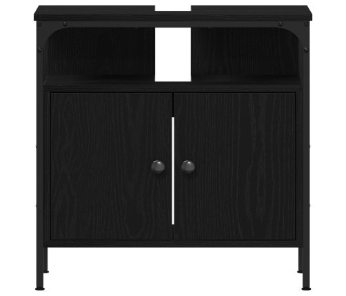 Conjunto de muebles de baño  de 3 piezas en roble negro de madera elaborada