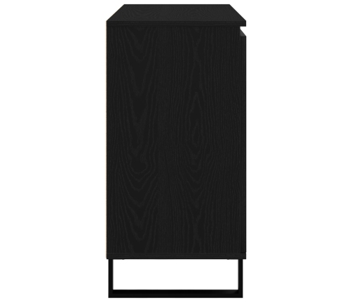 Mueble de almacenamiento Negro Roble 104x35x70 cm Madera Ingeniería