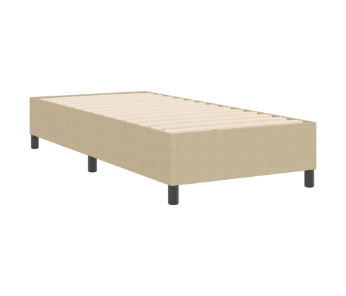 Cama Box Spring  Verde Claro Gris 80x200 cm Tela de Pana