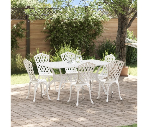 Juego de 4 Blanco Aluminio Fundido 150 cm x 90 cm x 72 cm