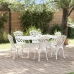 Juego de 4 Blanco Aluminio Fundido 150 cm x 90 cm x 72 cm