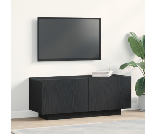 Armario de TV  Negro Roble 100x35x40 cm Madera Ingenierizada