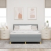 Cama con somier  con colchón y LED Gris claro 140x190 cm Tela