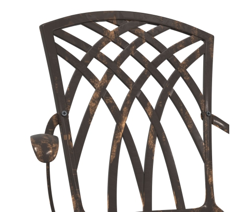 Sillas de jardín  de 2 pcs en bronce de aluminio fundido