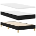 Cama Box Spring  con Colchón Negra 100x200 cm Tela