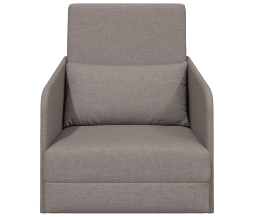 Sofá cama  2 en 1 Taupe 65x80x83 cm Tela