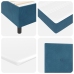 Cama con Box Spring y Colchón  & LED Azul Oscuro 160x200 cm de Terciopelo