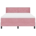 Cama con somier y colchón  Rosa 140x200 cm Terciopelo