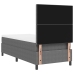 Cama con Base Tapizada  con Colchón Gris Claro 90x200 cm Tela de Terciopelo