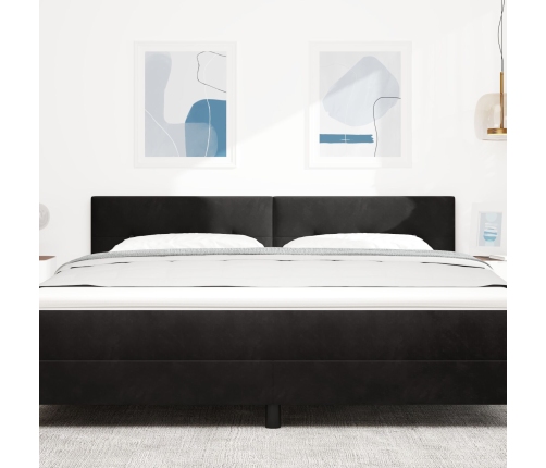 Cabecero Button Tufted Negro 180 cm de Terciopelo