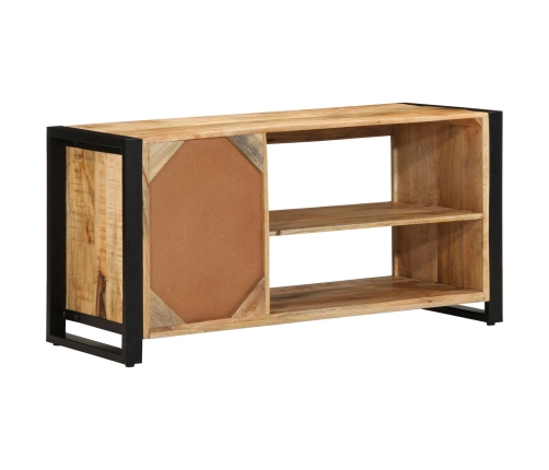 Banco para Zapatos 100x40x50 cm Madera Maciza Rugosa de Mango
