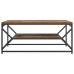Mesa de café con estante de madera envejecida 90x50x40 cm, hecha de madera