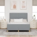 Estructura de cama de tela gris claro 160x200 cm