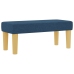 Cama Box Spring con Colchón y Banco Azul 90x200 cm Tela