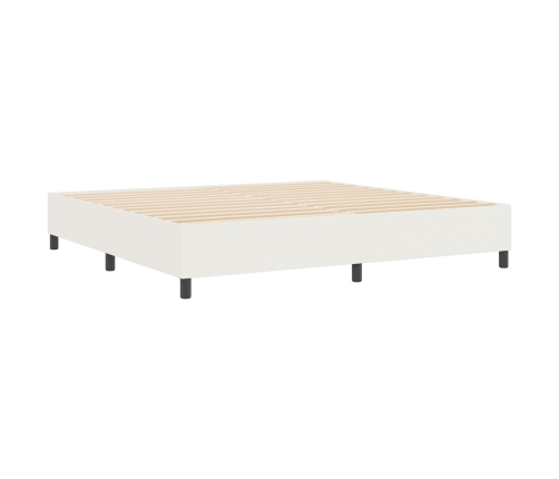 Cama de muelles  Crema 200x200 cm Tela pana