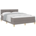 Cama con Box Spring con Colchón Taupe 140x190 cm Tela
