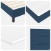 Estructura de cama  con colchón Azul Marino Tela 140 x 190 cm