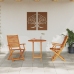 Juego de Bistro Plegable de 3 Piezas de Madera Maciza de Acacia