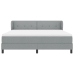 Cama con Muelles VidaXL con Colchón Gris Claro 180x200 cm Tela