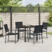 Conjunto de 3 Negro Ratán PE 54x62.5x89 cm Duradero