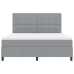 Cama con Box Spring  con Colchón Gris Claro Super King Tela