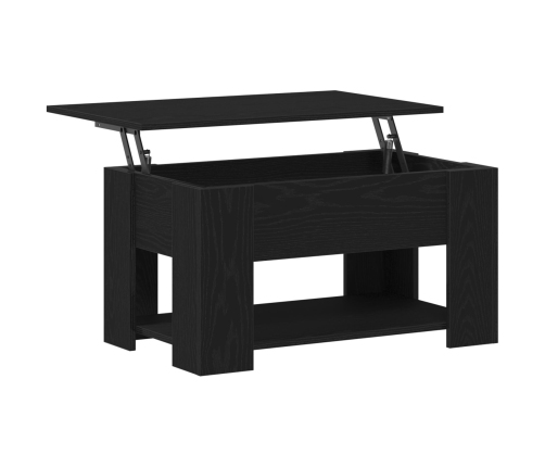Mesa de Café de Roble Negro 79x49x41 cm Fabricada en Madera Ingenierizada