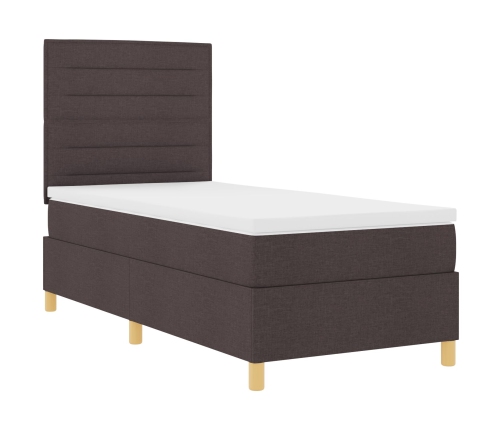Base de Cama Box Spring Marrón oscuro Madera 100 x 200 cm