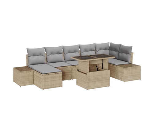 Conjunto de Sofá de Jardín  Set de 8 Beige, Gris