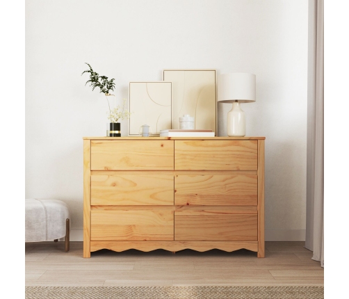 Cómoda  ""DRAMMEN"" 111x43x73,5 cm de Madera Sólida de Pino