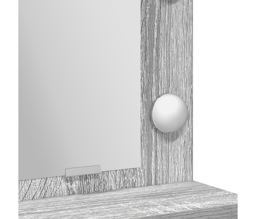 Mesa de tocador  con luces LED en Gris Sonoma - 50x41x135 cm