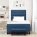 Cama con Box Spring y Colchón Azul 120x200 cm Tela