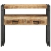 Mesas Auxiliares  Negras 90x33x75 cm de Madera Maciza de Mango y Metal