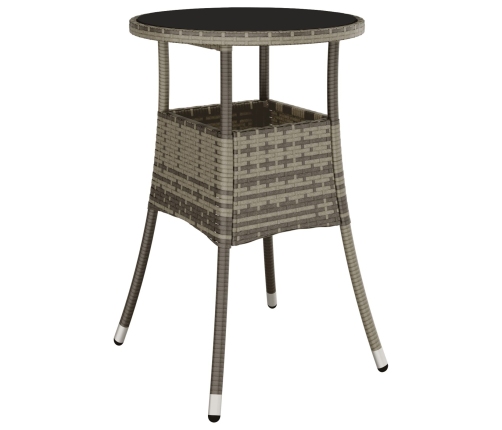 Conjunto de Comedor de Jardín  de 5 Piezas Gris Poliratán