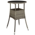 Conjunto de Comedor de Jardín  de 5 Piezas Gris Poliratán