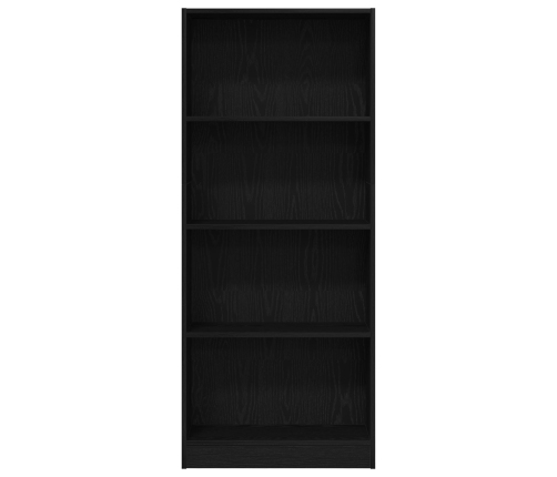 Estantería de roble negro  - 60 x 24 x 143 cm - Hecha de madera elaborada