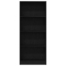 Estantería de roble negro  - 60 x 24 x 143 cm - Hecha de madera elaborada