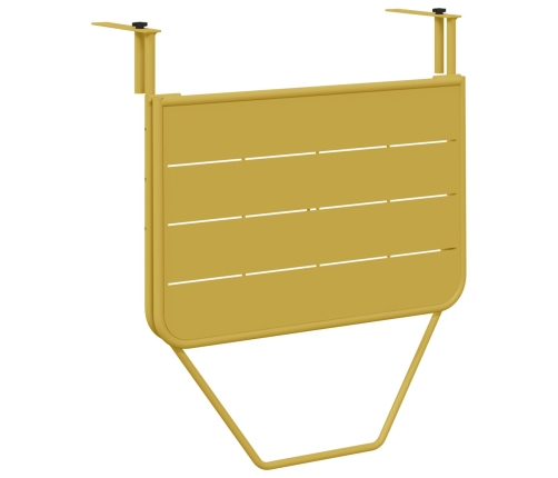 Mesa Plegable Colgante de Balcón  - Dorada, 60x40 cm, Acero