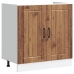 Gabinete de Cocina  'Lucca' con Doble Fregadero - Madera Vieja, Madera Elaborada