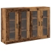 Cabinet Montado en la Pared Juego de 2 Madera antigua, negro