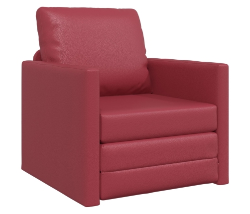 Sofá cama  2 en 1 Burdeos 74x77x81 cm Cuero sintético