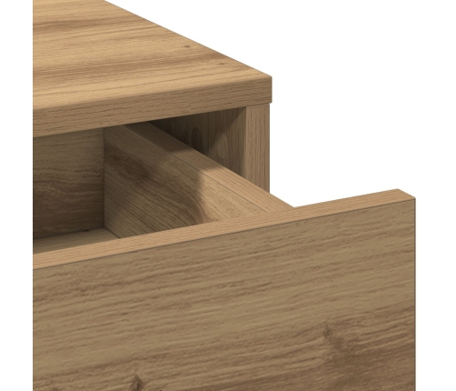 Set de tocador de 2 piezas con LED de  en madera de roble artesanal