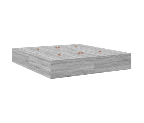 Estructura de Cama  Gris Sonoma 200x200 cm