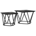 Mesa de Café  Roble negro Marco de metal, superficie de madera